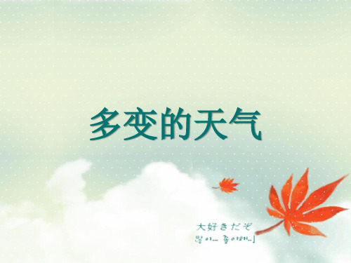 《多变的天气》PPT课件2
