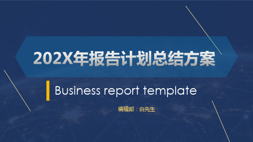 工作汇报通用商务总结计划方案PPT