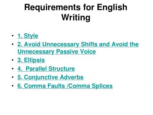 Requirements of English Writing
