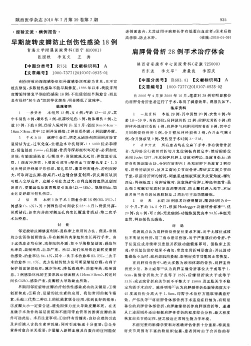 肩胛骨骨折28例手术治疗体会