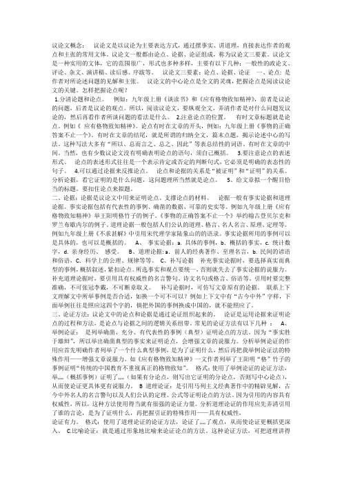 议论文概念