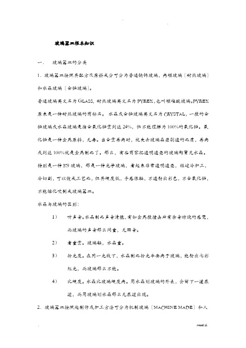 玻璃器皿基本知识