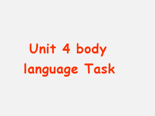 高一英语 Body Language课件