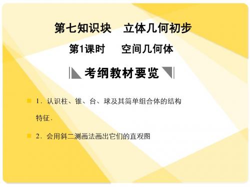 苏教版高三数学复习课件7.1 空间几何体