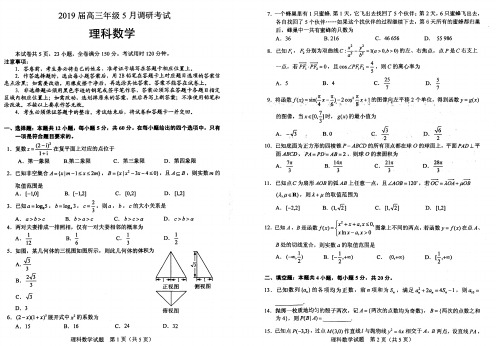 湖北省武汉市武昌区2019届高三年级5月调研考试理科数学试题(PDF版)
