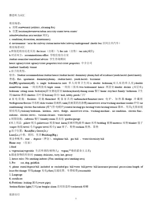 雅思听力词汇1