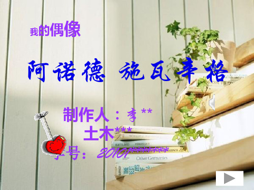 PPT阿诺德·施瓦辛格欣赏