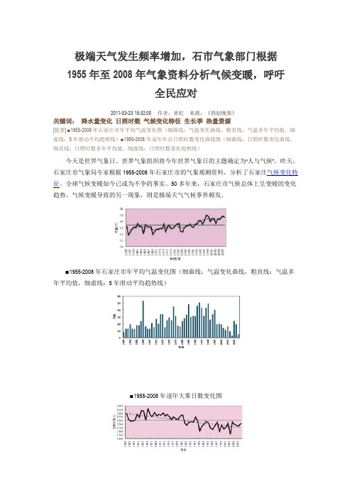 2008年以前气象资料(石家庄)