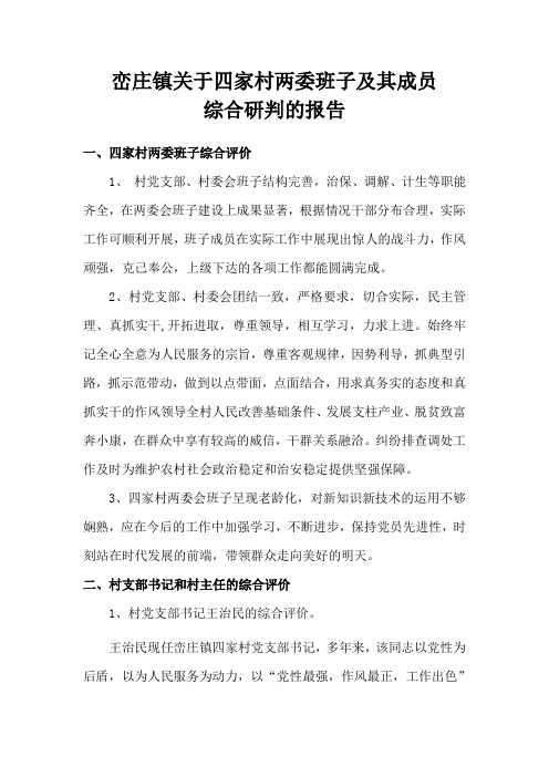 班子综合研判