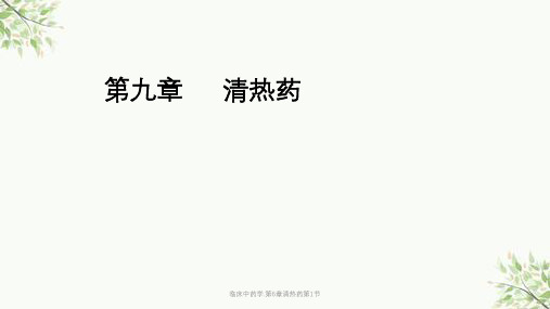 临床中药学.第6章清热药第1节ppt课件