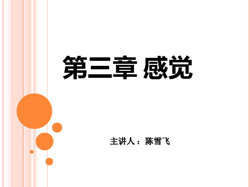 心理学第三章 感觉