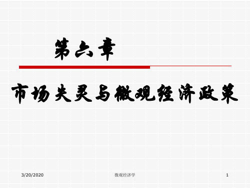 第六章 市场失灵与微观经济政策