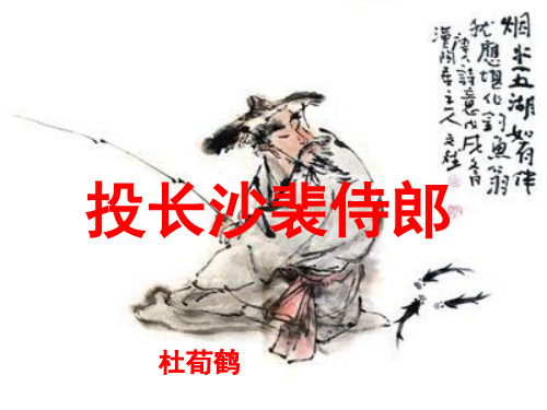 投长沙裴侍郎2019年高考语文试题
