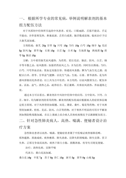 方剂配伍