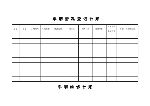 车辆管理台帐