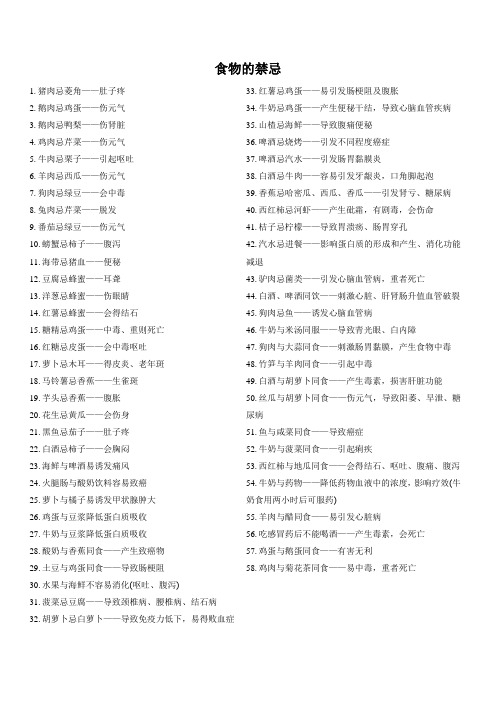 食物的禁忌