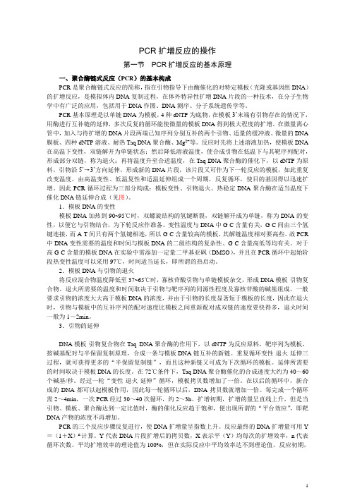 PCR扩增原理及操作