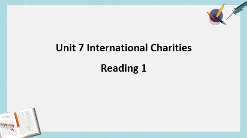 2019-2020年八年级英语下册 Unit 7 International Charities reading 1课件 牛津版