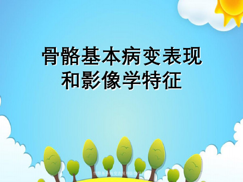 骨骼基本病变表现与影像学特征