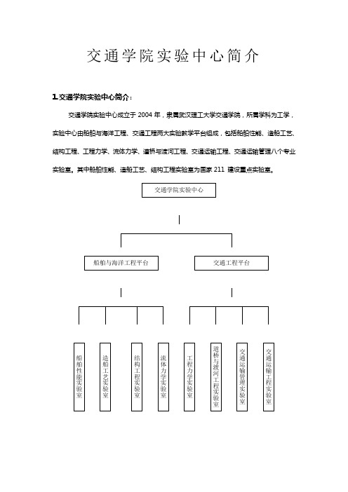 武汉理工大学交通学院实验中心简介