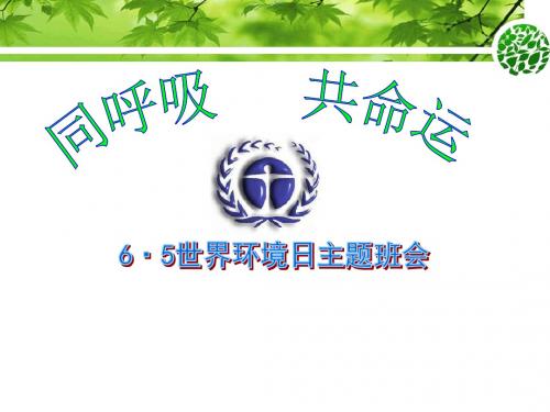 《6.5世界环境日主题班会》PPT课件