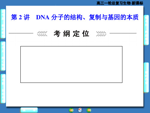 2019课堂新坐标-高考生物大一轮复习配套课件：必修2-第2单元-第2讲DNA分子的结构、复制与基因