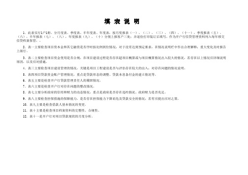 贷后检查表