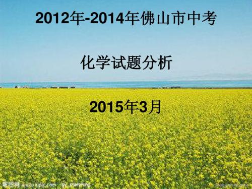 佛山近三年中考分析 (1)