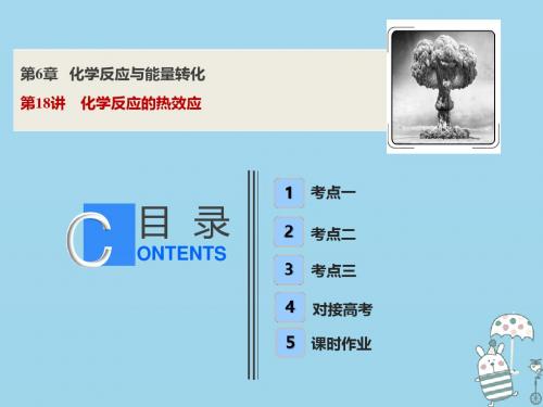2019版高考化学一轮复习第6章化学反应与能量转化第18讲化学反应的热效应课件鲁科版