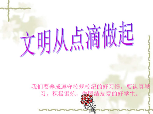 四年级《小学生行为规范》主题班会