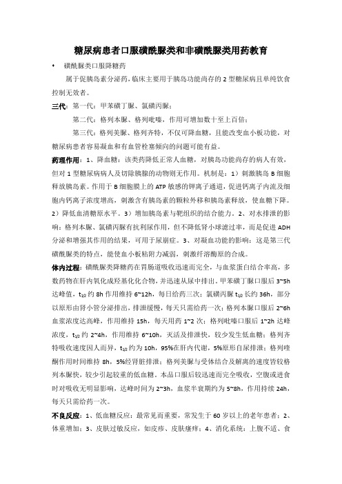 磺酰脲类口服降糖药