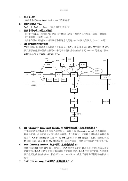 LE核心网应知应会