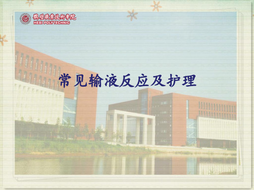 常见输液反应及护理