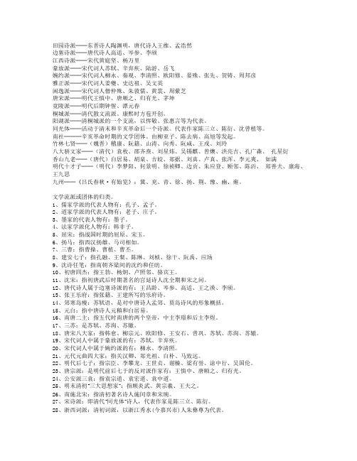 中国文学流派