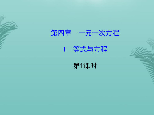 【全版】山东省新泰市龙廷镇中心学校学年六年级数学上册等式与方程(第课时)课件鲁教版五四制推荐PPT