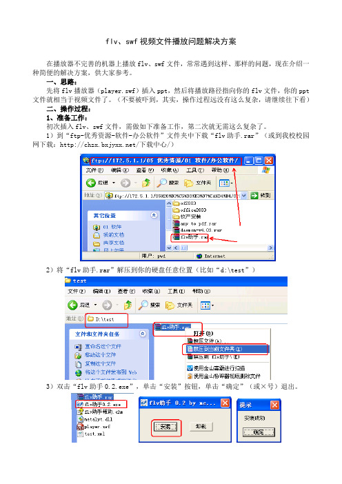 在ppt中插入flv、swf