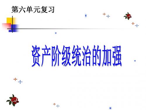 资产阶级统治的巩固与扩大