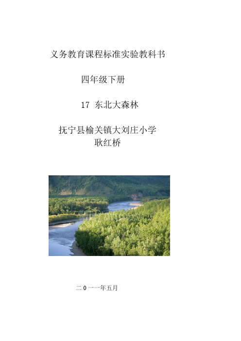 东北大森林教案