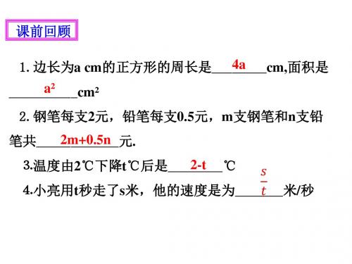 北师大版初中数学七年级上册课件3.2 代数式