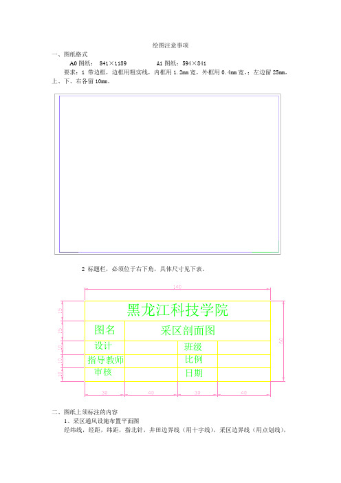 图纸上需要的内容