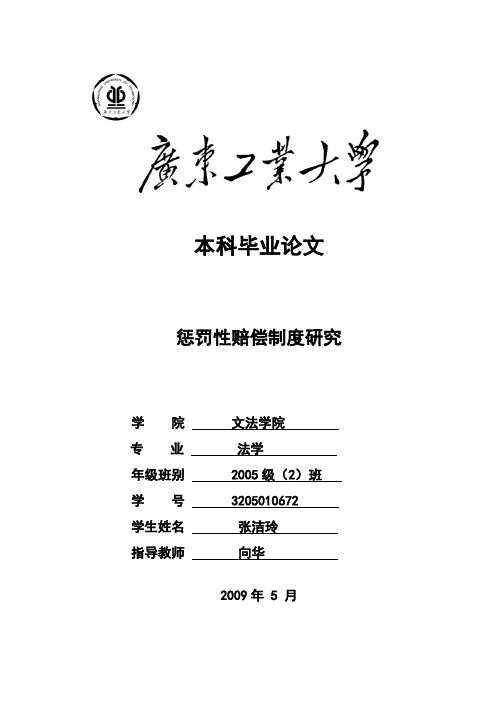 惩罚性赔偿制度4稿