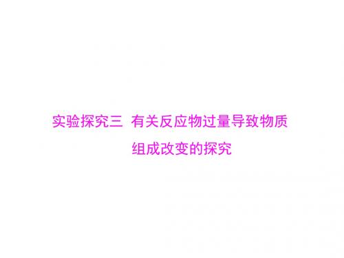 中考化学 第二部分 专题提升 专题五 实验探究三 有关