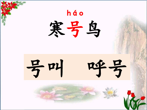 寒号鸟人教(部编版)优秀课件