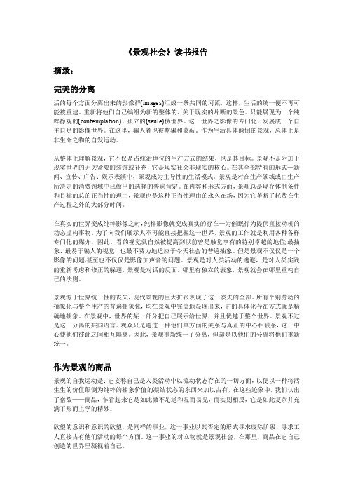 《景观社会》读书报告副本