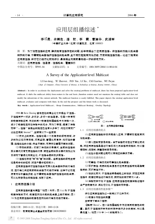 应用层组播