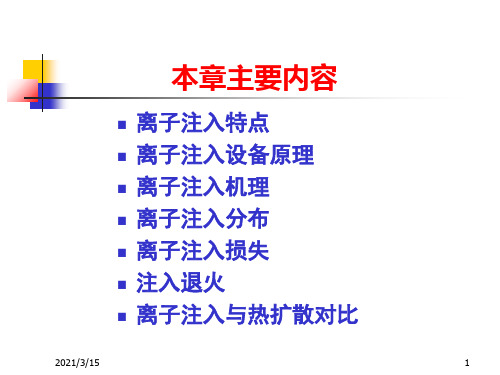 离子注入知识学习