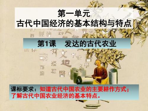 第一课发达的古代农业课件
