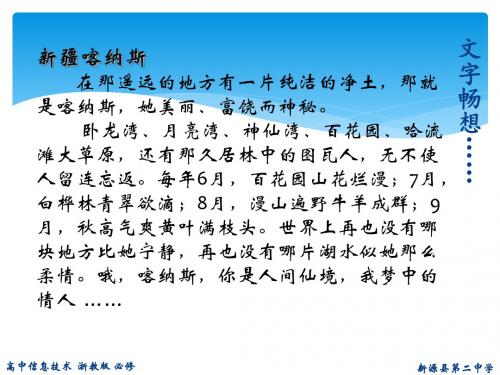浙教版高中信息技术必修-信息技术基础：5.1  信息表达