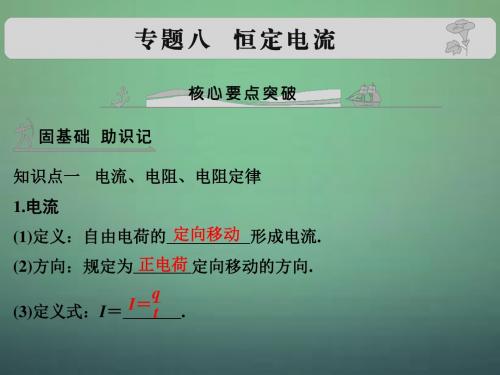 2016届高考物理 专题八 恒定电流课件