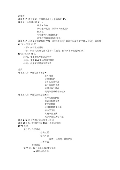 决策树,分类,聚类